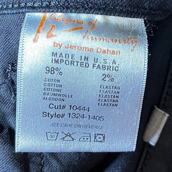 Citizens of Humanity Women’s Phantom Cropped Skinny Leg Jeans - Size 28 USA Made - Picture 9 of 13